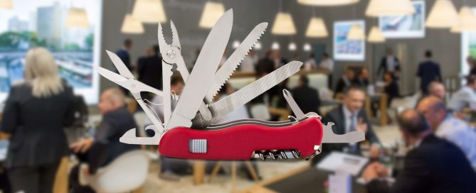 Digitales Schweizer Taschenmesser für den Messestand